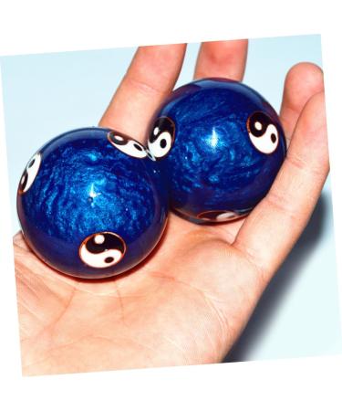 JECOMPRIS Asian Hand Meditation Bell & Baoding Balls - Jade-Ei Massage & Health Balls for Relaxation | Cloisonn Fitness MX2PCS Blue - Enhance Wellness & Stress Relief - Buy Online on GoSupps.com