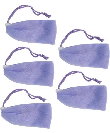 Sac de Sac de Poche Savon en Filet en Maille Exfoliant avec Cordon Cordon - 5pcs Purple Moussant Filet pour le Nettoyage du Visage et du Corps - Soft PE Mesh Saver pour la Maison et les - Buy Online on GoSupps.com