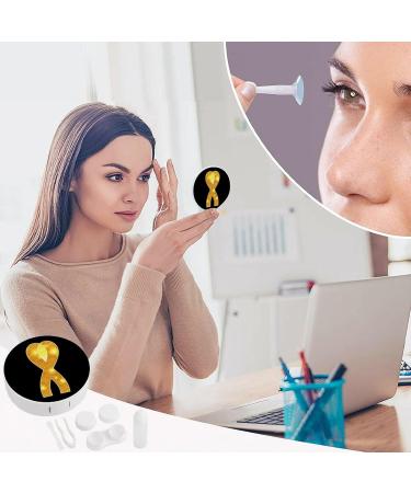 Buy Cancer Awareness Ribbon Contact Lens Case - Portable & Cute Travel Kit with Mirror - Buy Online on GoSupps.com