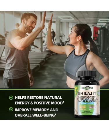 Himalayan Shilajit Capsules:Purified Himalayan Shilajit Extract - Natural Energy & Stamina Support-Vegan Non-GMO Ancient Fulvic Acid & Humic Acid Natural 60 Capsules - Buy Online on GoSupps.com