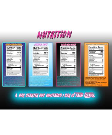 Dive Bar Nutrition CAFFEINATED PROTEIN BARS: Low sugar energy bar for Sports Crossfit Spin WW WLS. 4 Bars - Delicious Soft Bake Cookie Bars (4 Bar Starter Pack) - Buy Online on GoSupps.com