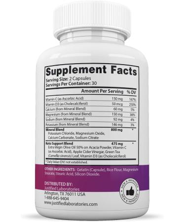 Justified Laboratories (2 Pack) Xtreme Fit Keto ACV Pills 1275MG Formulated with Apple Cider Vinegar Keto Support Blend Alternative to Gummies 120 Capsules - Buy Online on GoSupps.com