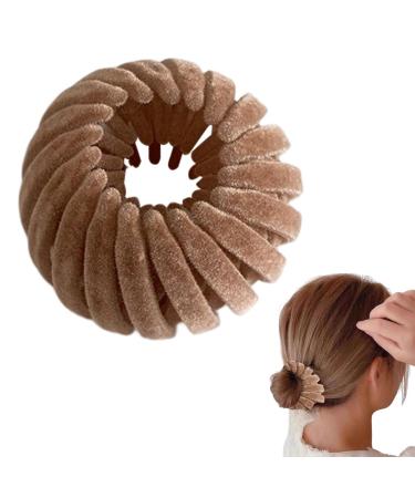 Bird Nest Magic Hair Clip Bird Nest Velvet Magic Hair Clip Three Rows of Teeth Styling Supplies for Making Ponytail Bun and Hairpin for Long Short Curly Straight Hair
