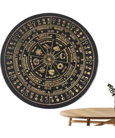 Pendulum Board - Handcrafted Holzwahrsagerei Round Dowsing Board | Metaphysical Witch Star Gift | Unique Carved Wooden Divination Tool - Buy Online on GoSupps.com