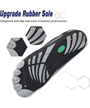 SAGUARO Barefoot Minimalist Water Shoes for Men and Women - Size 9.5 Women/7.5 Men, Night Black - Buy Online on GoSupps.com