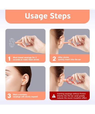 100Pcs Soft Foam Ear Plugs - Shuaiguoqi Slow Rebound Disposable Earplugs for Sleeping Noise Cancelling Study Shooting Travel (Pink) - International Shipping Available - Buy Online on GoSupps.com