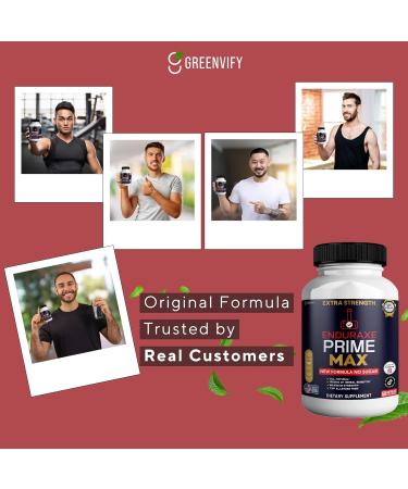GREENVIFY Enduraxe Prime Max Extra Strength Organic Maca Root Supplement 60 Capsules 30-Day Supply Vegan (3) - Buy Online on GoSupps.com