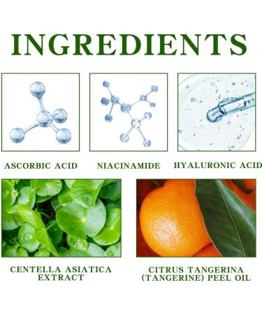 Green Tangerine Vitamin C Serum Hyaluronic Acid Serum for Face Dark Spot Remover Facial Serum Vitamin C Serum for Face Brightening Moisturizing Facial Serum Anti-Dark Spot Serum Face Serum for Women - Buy Online on GoSupps.com