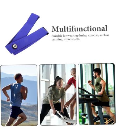 Yarnow Multi-Purpose Sports Belt for Cycling & Heart Rate Monitoring - Durable Nylon Device Holder - 17cm x 3cm - Blue - Buy Online on GoSupps.com