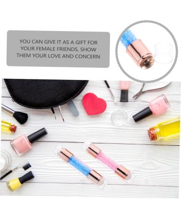 minkissy 4 Pcs Nail Stamp Manicure Silicone Stamper Nail Art Stamping Tools Nail Scraper Stamper Stamp Image Plate Nail Art Tools Manicure Art Stamper Silica Gel Nail Polish Double Sided 11.5X2X2CMx2pcs Blue Pinkx2pcs - Buy Online on GoSupps.com