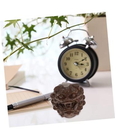 Beavorty Vintage Wooden Animal Statue - Mini Office Desk Decoration | Unique Home Protection Sculpture (4.5x4.5x4cm) - Buy Online on GoSupps.com