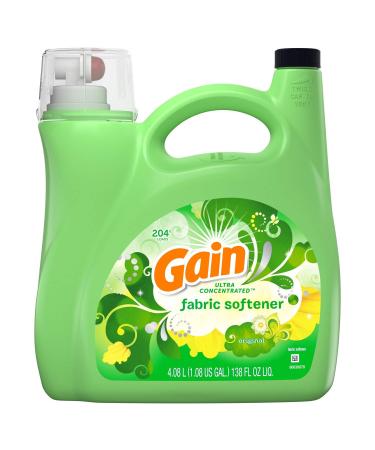 Gain Ultra Concentrated Liquid Fabric Softener, Original (138 fl oz, 204 loads) - Buy Online on GoSupps.com