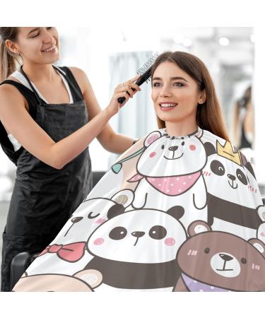 Waterproof Barber Cape - Cute Panda & Cheetah Haircut Bib for Men & Women | Unisex Hair Cutting Cape - Buy Online on GoSupps.com