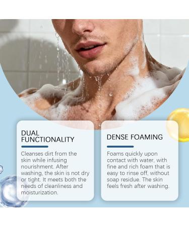 Hengxuan Multifunctional Cleansing and Nourishing Soap for Men Milk and Tea Tree Oil Formula for Face Body and Hair Strengthening and AntiFrizz Solid Shampoo Bar 2 - Buy Online on GoSupps.com