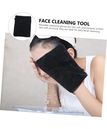 FRCOLOR Face Washing Mitts - 3pcs Reusable Microfiber Makeup Remover Gloves | Soft Facial Cleansing & Scrubbing Pads - Buy Online on GoSupps.com