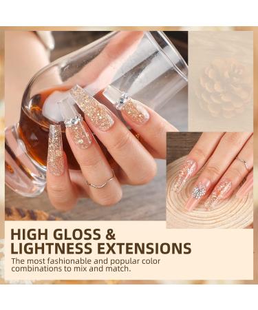 Morovan Poly Gel Kits - 20 Colors Poly Gel Nail Kit for DIY Nail Extension and Art Nails - Manicure Kit for Beginners with Nail Gel Builder - 20PCS Poly Gel Color Packs - Buy Online on GoSupps.com