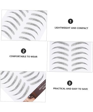  Angoily Angoily 36 Sheets Waterproof Eyebrow Stickers Hair-Like Eyebrow Stencils Eyebrow Transfer Stickers 3D Imitation Eyebrow Stickers - Buy Online on GoSupps.com