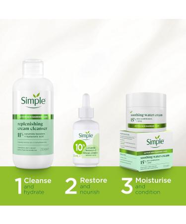 Simple 10% Ceramide Boosters & Omega Complex* Facial Serum Skin Care Product Suitable For All Skin Types For Restored and Nourished Skin 30 ml - Buy Online on GoSupps.com