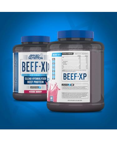 Applied Nutrition Beef XP 1.8kg - Mixed Berry Flavor | Hydrolysed Beef Protein Isolate Powder | Dairy & Lactose Free | Zero Sugar | Low Fat | 60 Servings - Buy Online on GoSupps.com