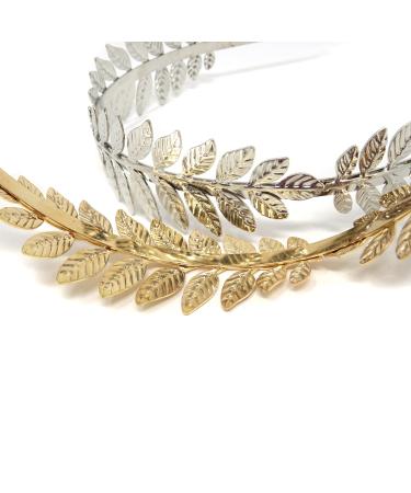 Honbay 2PCS Roman Goddess Leaf Branch Bridal Hair Crown Headband - Elegant Dainty Head Dress for Wedding - Buy Online on GoSupps.com