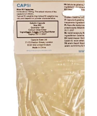 100 Count Size 00 Empty Capsules - High Quality and Easy-to-Fill - Buy Online on GoSupps.com