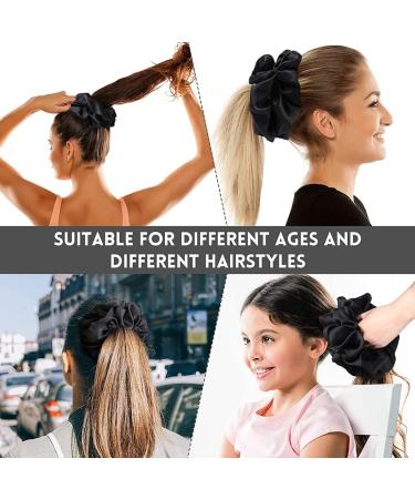 Hair Ring Elastic Real Silk Hair Scrunchie Elastic Hair Scrunchie for Women Girls Soft Elegant Accessory (Brown Reddish Brown Light Brown Dark Brown Beige Black) - Buy Online on GoSupps.com