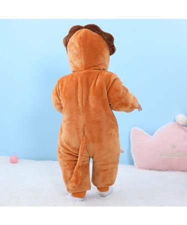 COOKY.D Baby Lion Hooded Winter Romper | 6-12 Months | Thicken Snowsuit Outerwear - Buy Online on GoSupps.com