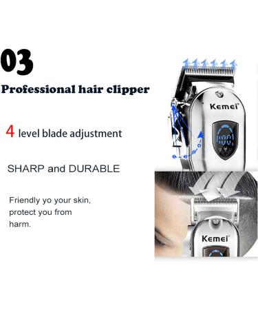 Kemei Mens Hair Clippers for Men Professional Cordless Hair Beard Trimmer for Hair Cutting Ornate Electric Clipper for Family Use Barbers - Buy Online on GoSupps.com
