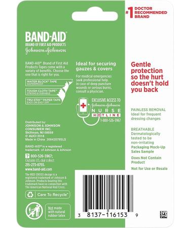 Johnson & Johnson Band-Aid Paper Tape 1 Inch X 10 Yards - Pack of 3 - Buy Online on GoSupps.com