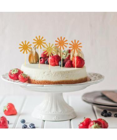 36pcs Shining Sun Cupcake Toppers 3 Colors Sunshine Cake Topper Sunshine Cupcake Toppers Cake Decorations Sticks for Birthday Cake Decoration - Buy Online on GoSupps.com
