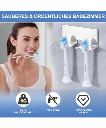 Wayasi Wall-Mounted Electric Toothbrush Holder - No Drilling SUS304 Stainless Steel Storage for Kids & Adults - Buy Online on GoSupps.com