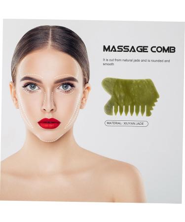Buifulsic Xiuyan Jade Massage Comb | Jade Hair Tool & Head Massager for Skin Care - Buy Online on GoSupps.com