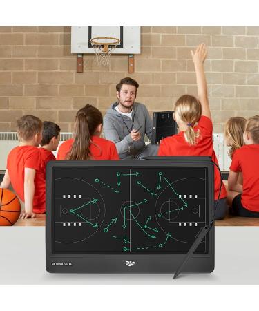 Newnaivete Rechargeable Electronic Basketball Coaching Board - 12.8 inch Black Digital Tactical Coach Board with Stylus Pen for Training - Buy Online on GoSupps.com