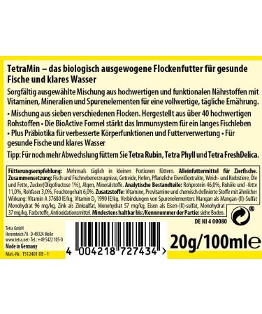 Tetramine Flakes - Premium Fishing Feed for Ornamental Fish | Balanced Nutrition & Clear Water | 100ml Can (1 Pack) - Buy Online on GoSupps.com