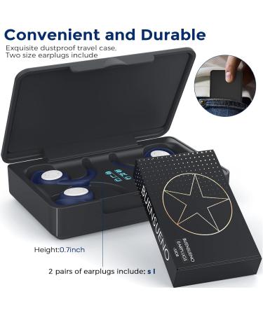 BUENSUENO Silicone Reusable Ear Plugs for Sleeping - 2 Pairs Noise Cancelling Earplugs for Sleep, Flights, Snoring - Royal Blue - Buy Online on GoSupps.com