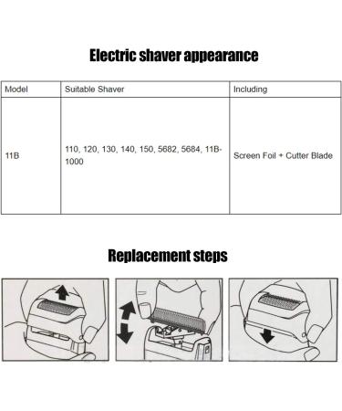 11B Electric Shaver Foil Cutter Blade Compatible with Braun Electric Shaver 110 120 130 140 150 - Buy Online on GoSupps.com