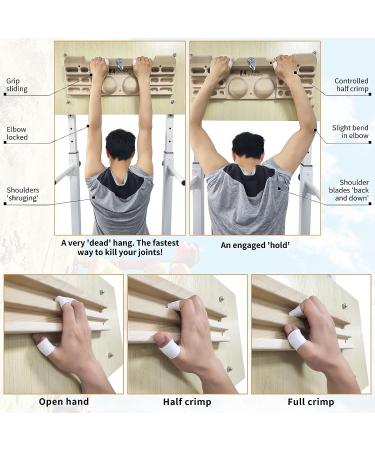 Wooden Hangboard Rock Climbing Pull Up Bar | Two Stones Fingerboard Training Board for Core Strength and Endurance | CJ-HB2005 - Buy Online on GoSupps.com
