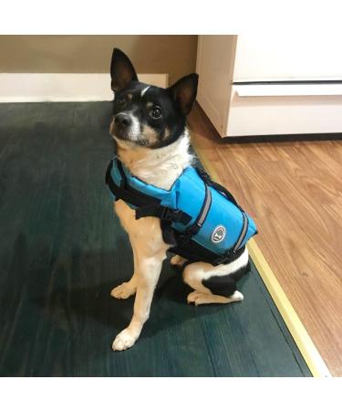 Vivaglory Ripstop Dog Rescue Vest - Improved Buoyancy & Visibility for Small to Medium Dogs Blue XXS 28-35cm - Ideal for Boating & Water Safety - Buy Online on GoSupps.com