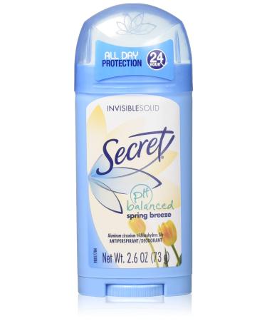 Secret Anti-Perspirant Deodorant Invisible Solid Spring Breeze 2.60 oz (Pack of 2)