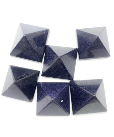 Natural Quartz Crystal 20-30mm Natural Blue Sandstone Stone Quartz Crystal Pyramid Tower Home Ornaments Decoration Stones Home Office Decor ningxiao
