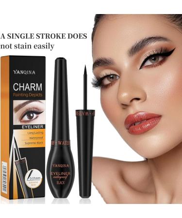 Black Eye Liner | Eyeliner Pencil Black Eyeliner | Long Lasting & Waterproof Makeup Eyeliner Black Eye Liner for Smudgeproof Eyeliners Eye Makeup Littryee - Buy Online on GoSupps.com