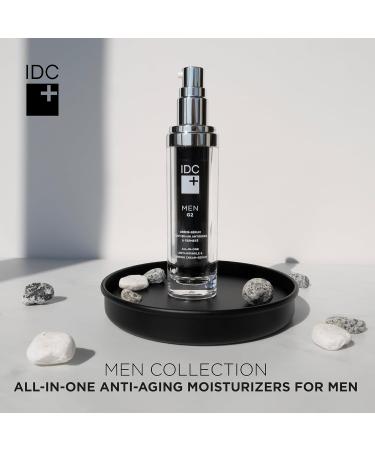 IDC Dermo Men G2 All-In-One Anti Aging Face Cream Serum - Vegan Anti-Wrinkle Hydrating Solution for Face Eyes & Neck - 1 fl oz - Buy Online on GoSupps.com