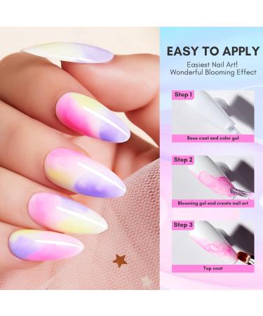 Makartt Clear Blooming Gel 15ml for DIY Nail Art- Soak Off Marble Polish for Stunning Flower Watercolor Designs - UV LED Gel Paint for Spring & Summer Beauty - Buy Online on GoSupps.com