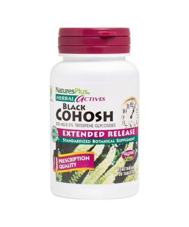NaturesPlus Herbal Actives Black Cohosh - 30 Tablets - Nutritional Support for Well-Being During Menopause - Vegetarian Gluten Free - 30 Servings