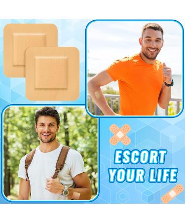 200 Tan Adhesive Spots Bandages - Flexible Fabric, Non Latex, Knuckle Fingertip Bandages for Wound Care - Discreet First Aid Solution - Buy Online on GoSupps.com