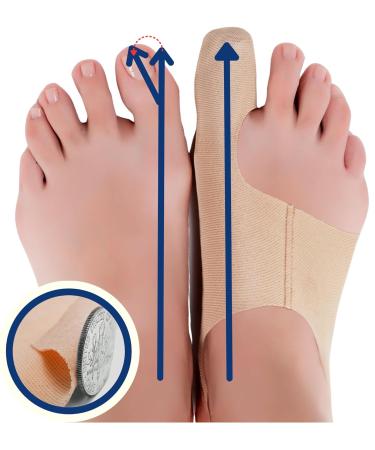 Bunion Corrector for Big Toe | Bunion Socks & Splint for Active Adults | Hallux Valgus Correction Sleeve - Medium Left Foot - Buy Online on GoSupps.com