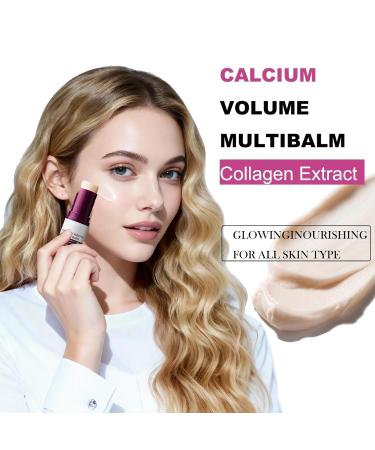 2-Pack Calcium Multi Balm Stick -Collagen Moisturizing Balm Stick for Face Eyes & Neck Anti-Wrinkle Eye Cream Wrinkle Core Sticks For Firming Skin Hydrating Anti-aging 0.16 Ounce (Pack of 2) - Buy Online on GoSupps.com