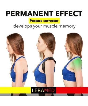 Leramed 2023 Posture Corrector for Men and Women - Adjustable Upper Back Brace for Clavicle Support - Pain Relief for Neck, Back, Shoulder - Chest Size 25-50 - Buy Online on GoSupps.com