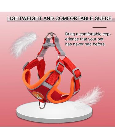 Rennaio No Pull Dog Harness & Adjustable Puppy Dishes Set - Ultra Comfortable Chest Harness & Leash for Small/Medium Dogs (Red Size S) - International Shipping Available - Buy Online on GoSupps.com