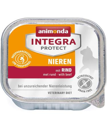 Animonda Integra Protect Kidney Cats - Wet Food for Renal Insufficiency with Beef | Pack of 6 x 100g - International Shipping - Buy Online on GoSupps.com
